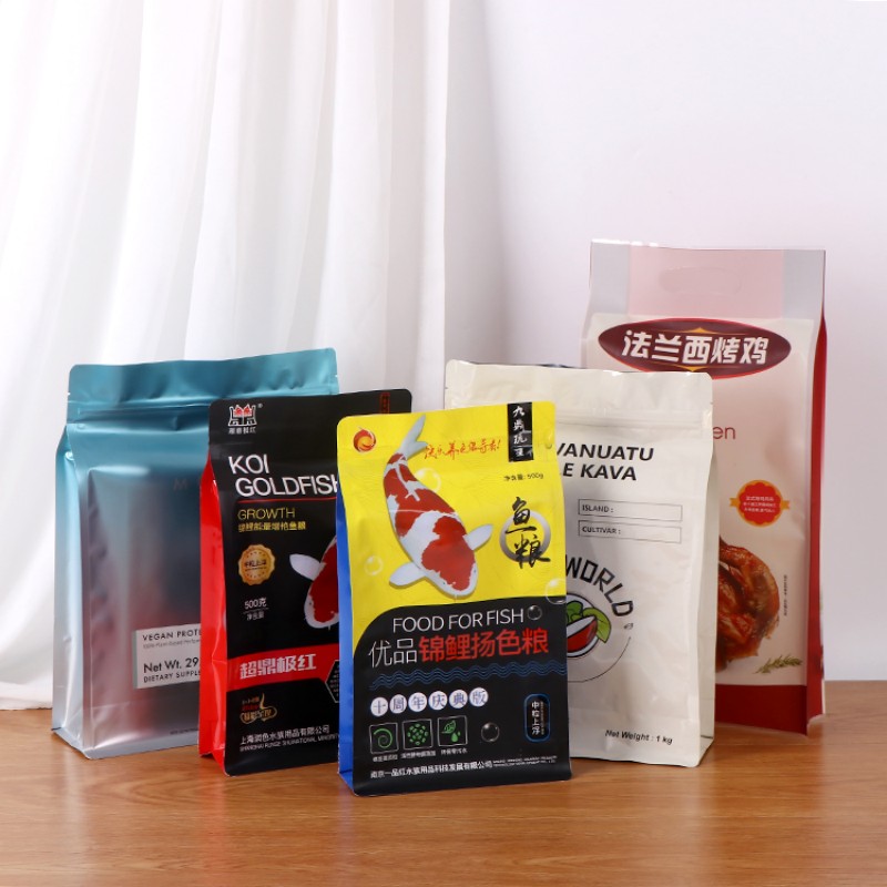 حقيبة طعام السمك ذات القاع المسطح